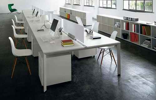 Белый стол в офис TEXAS